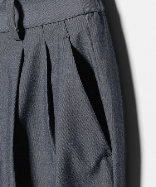 スラックス パンツ 「size SHORT/TALLあり」Daily Chic タック スリム パンツ レディースの画像