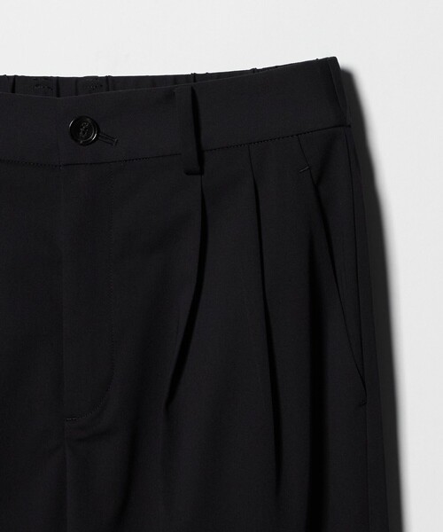 スラックス パンツ 「size SHORT/TALLあり」Daily Chic タック スリム パンツ レディースの画像