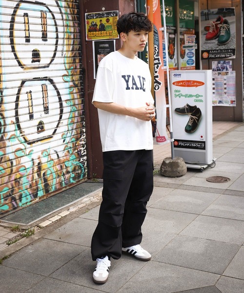 「ZIP FIVE」 「yale university」半袖Tシャツ LARGE グレー メンズ_画像6