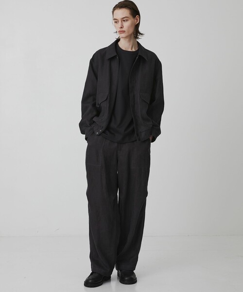 ブルゾン アウター 「数量限定」HEMP SUEDE フライトジップブルゾン　｜SETUP可能 メンズの画像