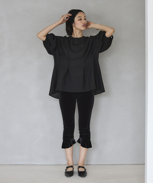 レギンス スパッツ SIMONE WILD/シモーネワイルド VELVET VOLANT CAPRI