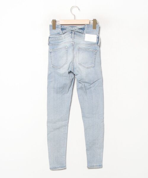 「GYDA」 スキニーデニムパンツ X-SMALL ライトブルー レディースの画像