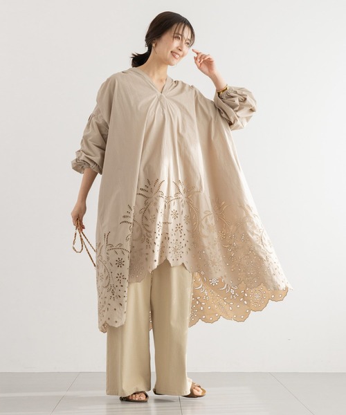 ワンピース BARNYARDSTORM / エンブロイダリーコットンワンピース / ハンドウォッシャブルの画像