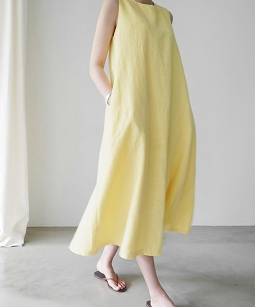 「Miniministore」 ノースリーブワンピース X-LARGE ホワイト レディース_画像9
