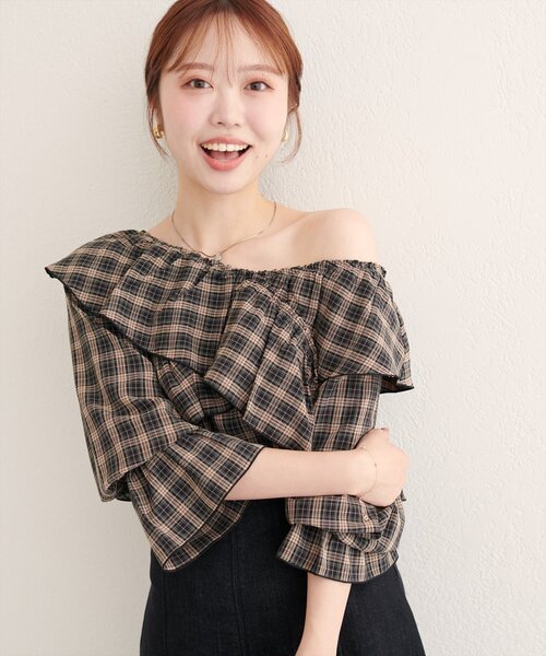 「natural couture」 長袖ブラウス FREE オフホワイト レディース_画像2