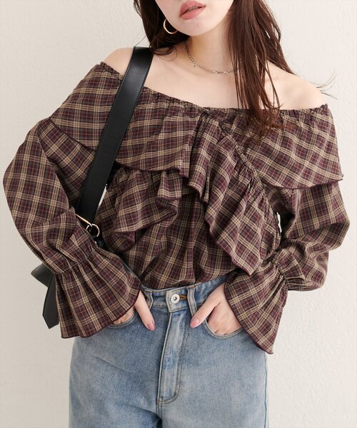 「natural couture」 長袖ブラウス FREE オフホワイト レディース_画像7