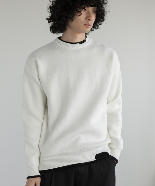 「aimoha」 長袖ニット MEDIUM ピンク メンズ_画像6
