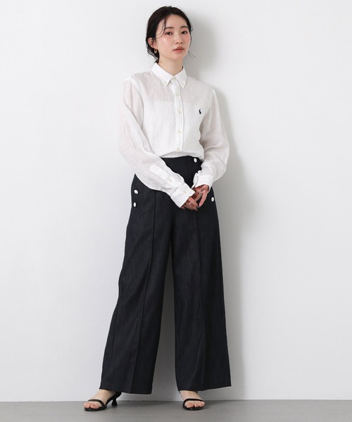 ジーンズ デニム デニムパンツ ＷＴ釦マリンデニムパンツ レディース_2