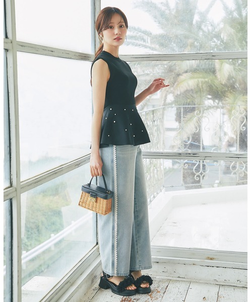 tocco closet（トッコ クローゼット） サンダル フラワーフリル付き