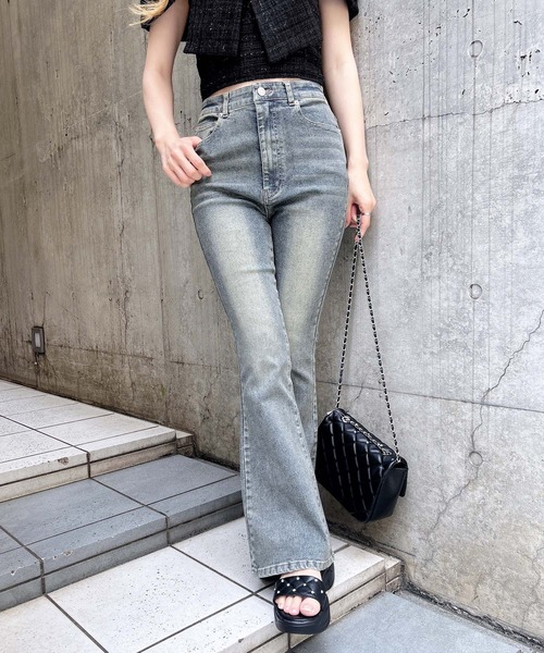 INGNI（イング） ジーンズ デニム デニムパンツ グリッターラメフレア