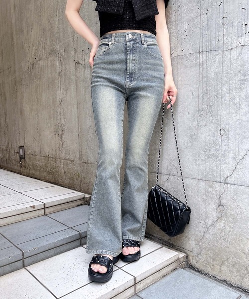 INGNI（イング） ジーンズ デニム デニムパンツ グリッターラメフレア