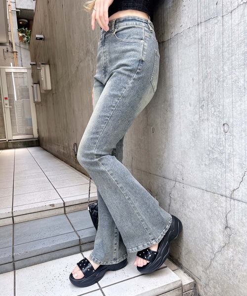 INGNI（イング） ジーンズ デニム デニムパンツ グリッターラメフレア