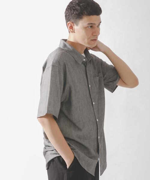 URBAN RESEARCH Sonny Label シャツ 半袖 接触冷感リネン混ショート