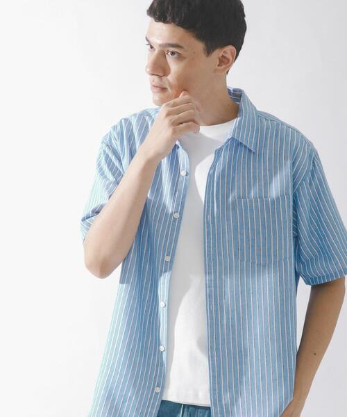URBAN RESEARCH Sonny Label シャツ 半袖 接触冷感リネン混ショート