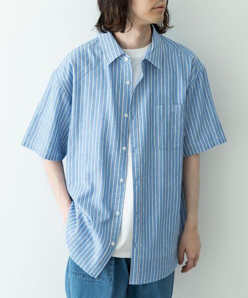 URBAN RESEARCH Sonny Label シャツ 半袖 接触冷感リネン混ショート