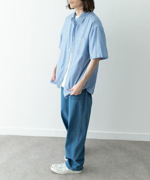 URBAN RESEARCH Sonny Label シャツ 半袖 接触冷感リネン混ショート
