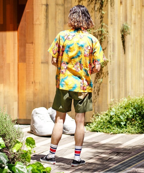 「BANKS」 「BANKS JOURNAL」半袖シャツ LARGE イエロー メンズ_画像7