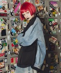 ジャケット テーラードジャケット デニム切替ジ...の詳細画像3
