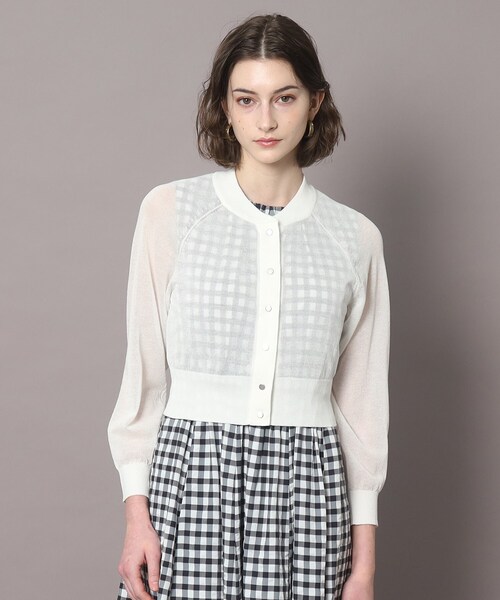 「DRESSTERIOR」 ニットカーディガン 38 ブラウン レディース_画像4