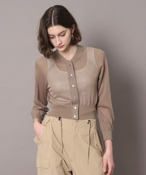 「DRESSTERIOR」 ニットカーディガン 38 ブラウン レディース_画像5