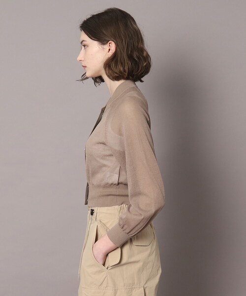 「DRESSTERIOR」 ニットカーディガン 38 ブラウン レディース_画像8