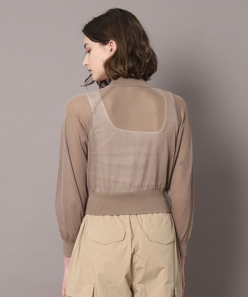 「DRESSTERIOR」 ニットカーディガン 38 ブラウン レディース_画像9