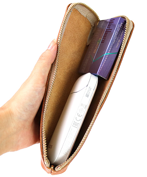ZARIO-grandee- 灰皿 ライター 栃木レザーペンケース型IQOS