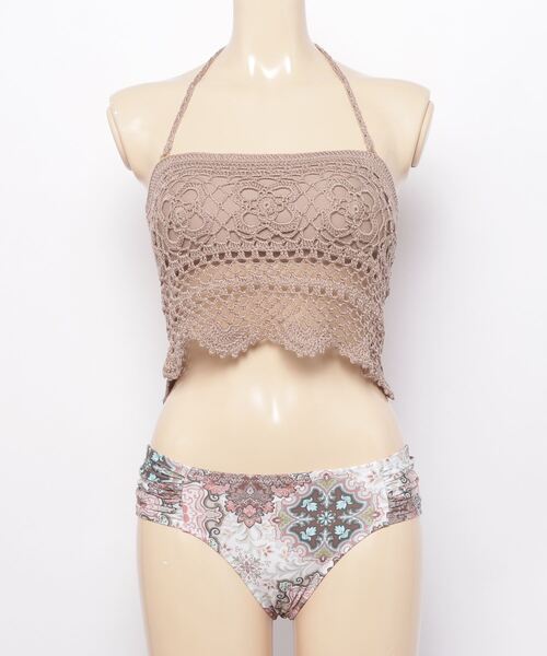 適切な価格 Beach 水着 Queen ビーチクイーン レトロ柄かぎ編みビキニ 水着 Www Mayautos Com