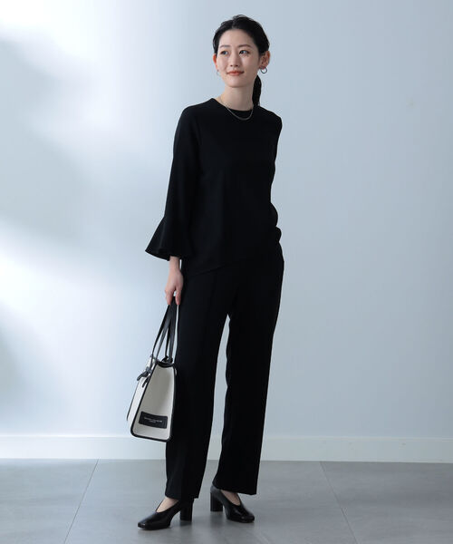 シャツ ブラウス Demi-Luxe BEAMS / トリアセ ラッフルスリーブ プル 