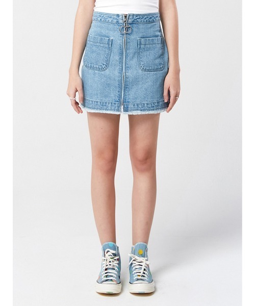 KIRSH デニムスカート デニムスカート KIRSH CHERRY ZIPPER DENIM SKIRT/チェリー