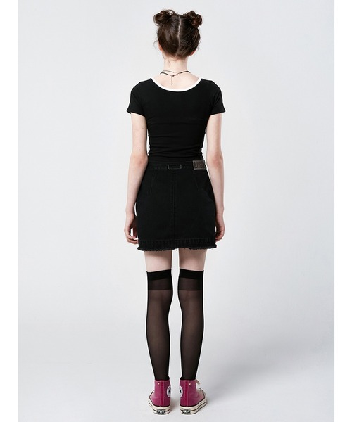 デニムスカート KIRSH CHERRY ZIPPER DENIM SKIRT/チェリー