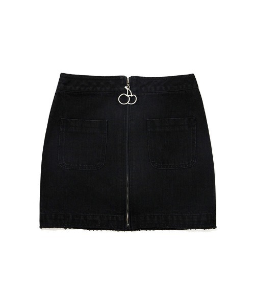 KIRSH デニムスカート デニムスカート KIRSH CHERRY ZIPPER DENIM SKIRT/チェリー
