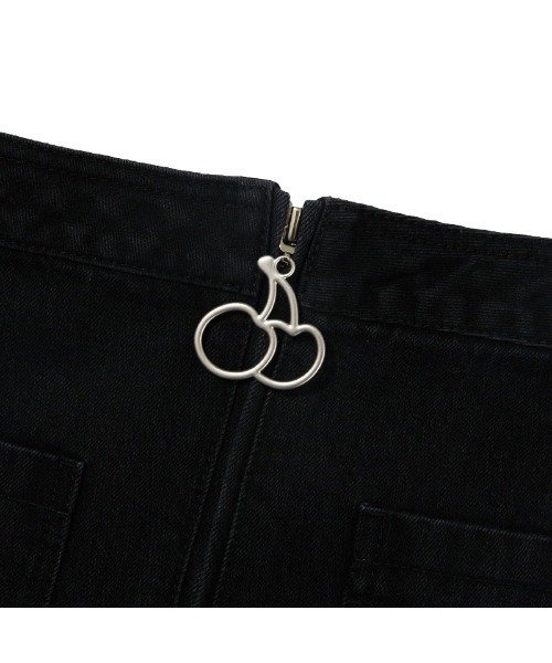 デニムスカート KIRSH CHERRY ZIPPER DENIM SKIRT/チェリー