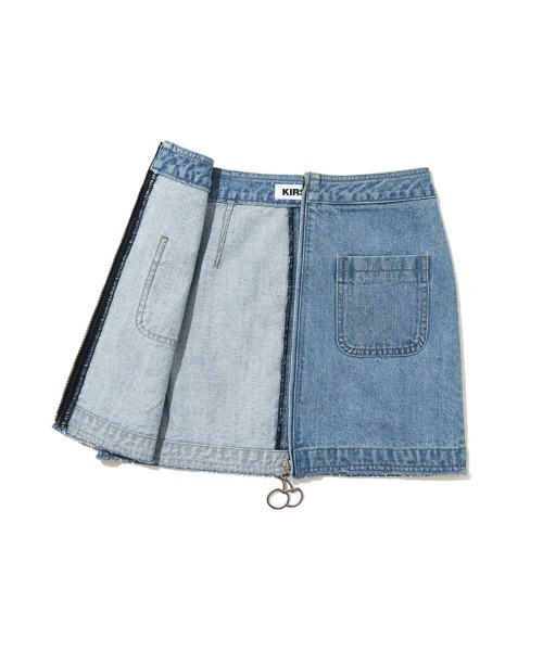 デニムスカート KIRSH CHERRY ZIPPER DENIM SKIRT/チェリー