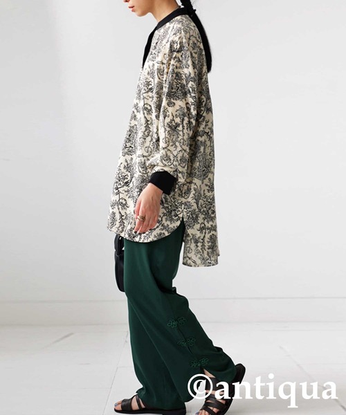 トップス 未使用 antiqua ブラウス シャツ トップス 柄シャツ レディース