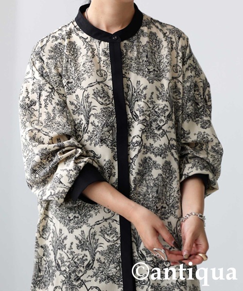 トップス 未使用 antiqua ブラウス シャツ トップス 柄シャツ レディース