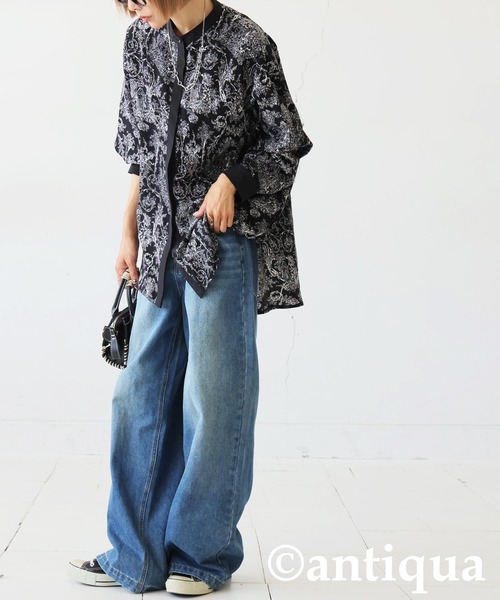 トップス 未使用 antiqua ブラウス シャツ トップス 柄シャツ レディース