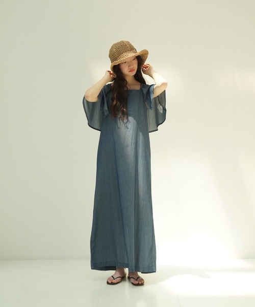 レディース ワンピース Indian cotton sheer denim 2WAYワンピース TINA：JOJUN｜zozo｜11