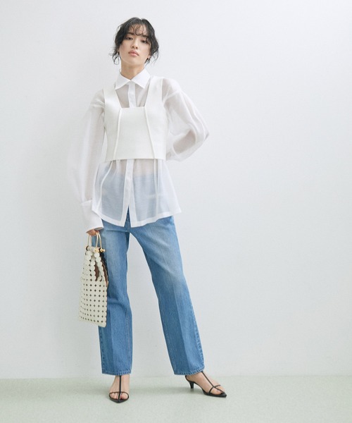 ブラウス シャツ ビスチェセットベロアシャツ レディース 2SET】ビスチェ＆シャツ(ブラウス・シャツ) | a.v.v(アー・ヴェ