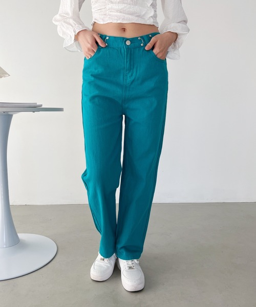 【後払い手数料無料】 ジーンズ デニム デニムパンツ 2WAYカラーデニムハイウエスト ジャケット・アウター