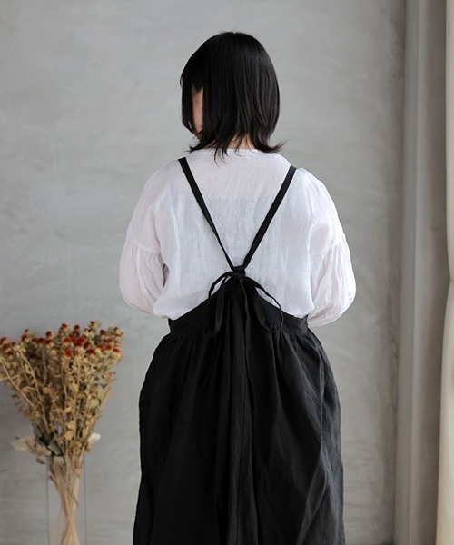 Armillary ワンピース NMDS25524(ワンピース) 60s ORGANIC CAMBRIC PLAIN BACK OPENING STAND