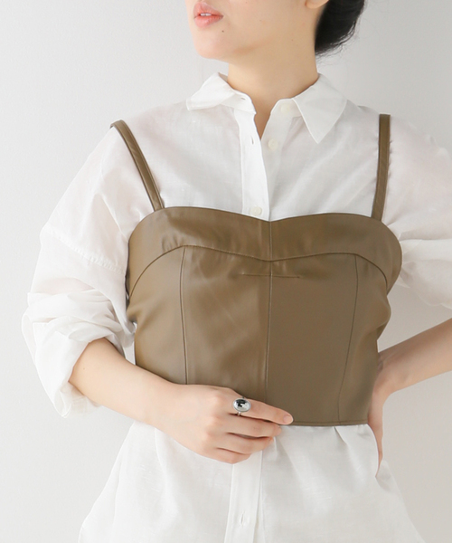 Spick＆Span（スピック アンド スパン） ベスト フェイクレザー