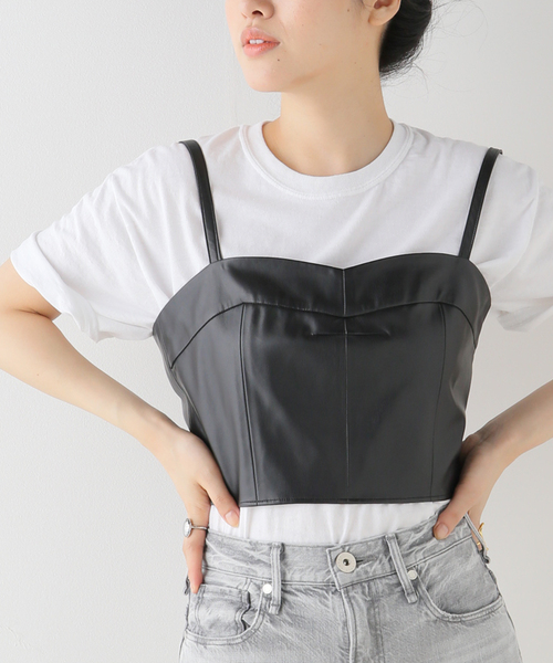 Spick＆Span（スピック アンド スパン） ベスト フェイクレザー