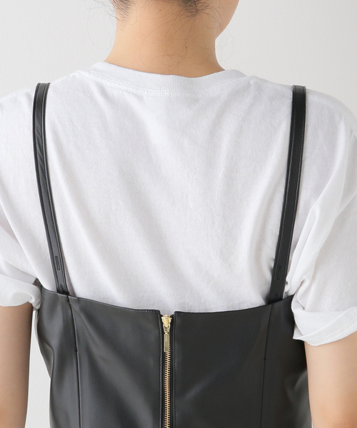 sun2018様未使用タグ付き スピックアンドスパン 24年モデル フェイクレザ Spick＆Span（スピック アンド スパン） ベスト フェイクレザー