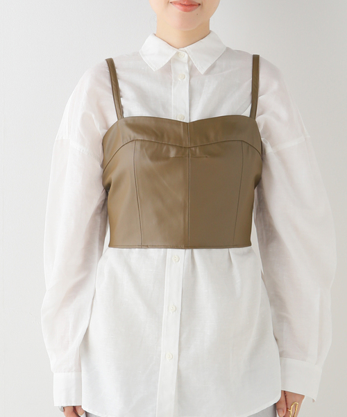 Spick＆Span（スピック アンド スパン） ベスト フェイクレザー