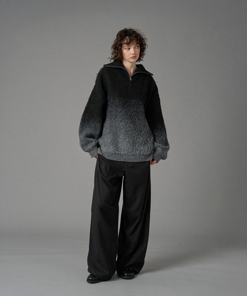 ONCILY（オンシェリー） セーター ニット HALF ZIP SHAGGY ASSORT