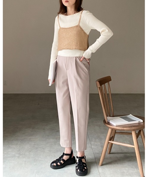 She's Closet キャミソール グリッターラメスパンコールショート
