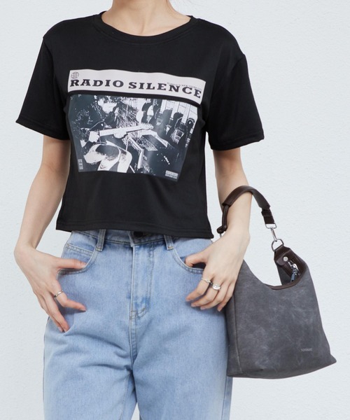 ★lalafox★RIBBON SMUDGE GRAPHIC T-SHIRT★Beige★韓国★人気 BORDER LONG SLEEVE T-SHIRT -BEIGE- | IN ONLINE STORE