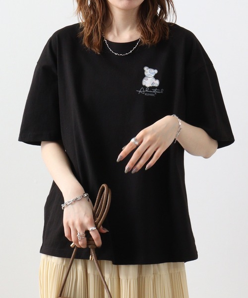 FUNALIVE tシャツ ペイズリークマ柄ヘビーオンスプリントT