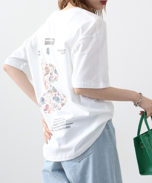 【SALE】ペイズリー ロゴ コットンTシャツ セール】ペイズリークマ柄ヘビーオンスプリントTシャツ（T